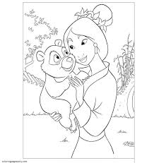 Little red bear's special easter boys & girls! coloring images Mulan With A Little Bear Coloring Pages Mulan Coloring Pages Coloring Pages For Kids And Adults
