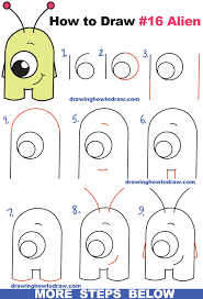 Check spelling or type a new query. How To Draw Cute Cartoon Alien From Numbers 16 Easy Step By Step Drawing Tutorial For Kids How To Draw Step By Step Drawing Tutorials