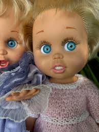 Pair of vintage Galoob Baby Face Dolls