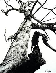 Black And White Pencil Drawings Of Trees Tree Drawing Charcoal Drawing Landscape Drawing Pencil Etsy Tree Drawing Charcoal Drawing Tree Drawings Pencil