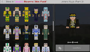 Black hoodie and cool shoes! Mcpe Bedrock Jojo S Bizarre Skin Pack Minecraft Skins Mcbedrock Forum