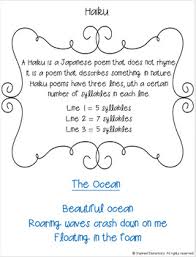 Students then record the number of syllables next to each of the brainstormed words. Haiku Poetry Freebie By Inspired Elementary Teachers Pay Teachers