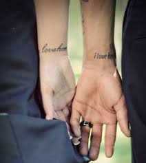 None of these couple tattoos express their intended meanings fully when the two people are not together. Couple Tattoo Ideas