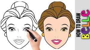 I have broken it down into simple geometric shapes, letters and. How To Draw Belle Disney Princess Cute Easy Drawings Tutorial For Begi Cute Easy Drawings Easy Drawings Disney Princess Drawings
