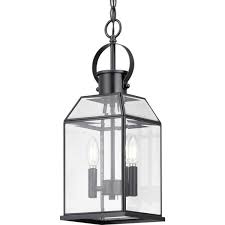 Progress Lighting Canton Heights 2 Light Matte Black Outdoor Pendant Light With Clear Beveled Glass P550076 031 The Home Depot In 2020 Outdoor Pendant Lighting Pendant Light Outdoor Pendant