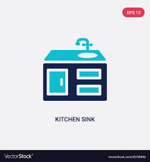 two color kitchen sink icon from
