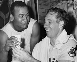 Sports Photos On Twitter Cleveland Indians Baseball Larry Doby Bob Feller