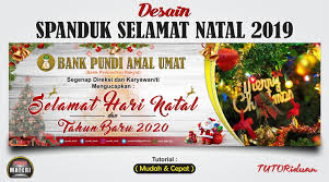 Baliho yang memuat tulisan itu dimaksud untuk mengucapkan selamat natal dan tahun baru. Desain Spanduk Natal 2019 Dengan Coreldraw Tutoriduan Com