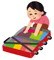 旅行の荷物をまとめている人のイラスト | かわいいフリー素材集 いらすとや