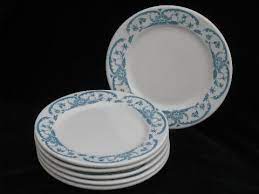 Maybe you would like to learn more about one of these? Vintage Syracuse China White Ironstone Restaurantware Set Of Sandwich Plates W Blue Floral