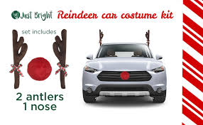 Reindeer christmas decoration for car, auto holiday party antlers and nose decor. Amazon Com Just Bright Reindeer Car Kit Rudolph Car Kit Includes Reindeer Antlers Red Nose Christmas Car Decorations For The Holidays Decorate Any Vehicle Easy To Install Automotive