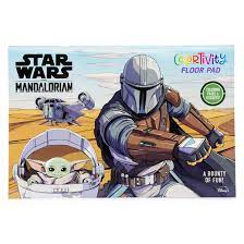 80 pages of your favorite characters from the hit disney plus show, the mandalorian. The Mandalorian The Child Coloring Book Floor Pad W Stickers 18in X 11in Let Go Have Fun