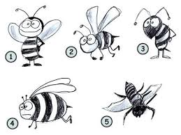 drawing a cartoon bee cartoon bee funny cartoon drawings bee drawing