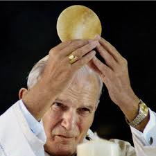 The Eucharist is a priceless treasure: by not only celebrating it but also  by praying before it outside of Mass we are enabled to make contact with  the very wellspring of grace." -