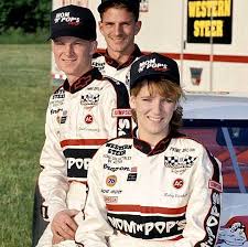 3 out of 4 of Dale Earnhardt's children, Kerry, Ralph Dale Jr. and Kelley  King Earnhardt Miller, photographed circa 1994