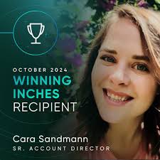 Congratulations to our December Winning Inches Award recipient: Joe  Brodecki! Joe is a lead strategist across many of our brands—and he brings  his best to every one of them. His ability to