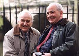John Thaw And Colin Dexter On The Set Of Inspector Morse Tv Detectives Inspector Morse The Sweeney