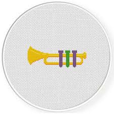 Hi, welcome to my free cross stitch patterns page. Mardi Gras Trumpet Cross Stitch Pattern Daily Cross Stitch
