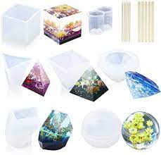 5% coupon applied at checkout. Amazon Com Let S Resin Silicone Molds Resin 6 Pcs Premium Epoxy Resin Molds Including Pyramid Cube Sphere Triangle Diamond Stone Silicone Molds Resin Casting Molds W Resin Cups Wood Sticks Kit Arts Crafts Sewing
