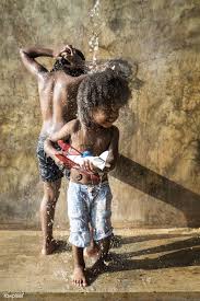 Download Premium Image Of Children Showering And Cleaning Up 424075 Children Images Image Cleaning