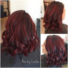 Black And Red Balayage Red And Black Hair Red Balayage See This Instagram Photo By Caitlinrocksmylocks 1 Like Hair Color For Black Hair Hair Balayage Hair Brunette Long
