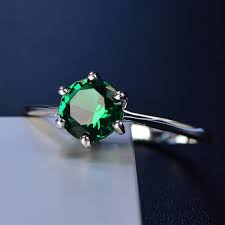 Dainty Emerald Ring May Birthstone Ring Crystal Gemstone Etsy In 2020 Gemstone Engagement Rings Jewelry Rings Engagement Silver Jewelry Gifts