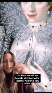 Did you know that women painted fake blue veins onto their skin to  accentuate their paleness., #historywithamy #history #historyfacts  #fashionhistory #17thcentury #elizabethan #beautyhistory