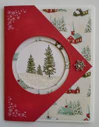 Fancy Fold Happy Scenes Christmas Card Christmas Cards Handmade Christmas Cards To Make Fancy Fold Cards