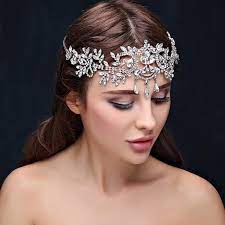 Bridal Headband Tiara Wedding Hair Accessory Forehead Jewelry Hair Jewelry Wedding Bling Bride Wedding Accessories