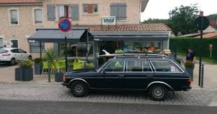 Vintage Mercedes Break With Surf Seignosse France Surfing Mercedes France