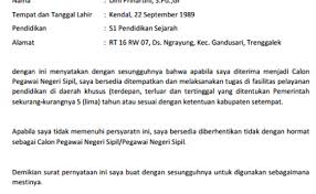 Oleh sebab itu perlu melampirkan surat pernyataan bersedia ditempatkan dimana saja. Surat Pernyataan Bersedia Ditempatkan Dimana Saja Pns Cute766