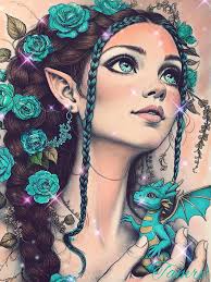 Dreamworld Colouring Featuring Yvon Meerstra 💙🩵💜 Colourist Tamre'  Coloured with Luminance & PrismaColor pencils, Pan Pastels & Pro Markers.  🩵💜💙