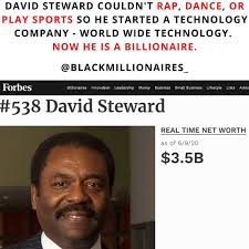 Black Billionaires In The Us 2020 Black Millionaires On Instagram David Steward Is The Cofounder And Chairman Of It Provider World Wide Technology In The Earl In 2020 Steward Co Founder Technology