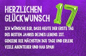 Spruche Und Gluckwunsche Zum 17 Geburtstag