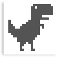 Dino Runner Google Chrome Browser Game Canvas Print By Colby Fayock Canvas Painting Canvas Frame Canvas Prints