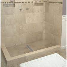 Tile Redi Double Threshold Shower Base With Center Trench Drain And Grate In 6 H X 48 W X 36 D Shower Wall Kits Tile Redi Master Bathroom Shower