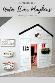 In just five weeks time we've transformed the space into one pretty incredible under stairs playhouse for our two young boys (beckett, 3 and cooper. Under Stairs Playhouse Arinsolangeathome