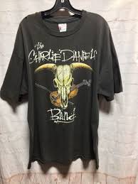 Gonzo The Charlie Daniels Band Shirt Bull Skull Violin Graphic With Tour Cities On Back Band Shirts Charlie Daniels Vintage Clothing Stores