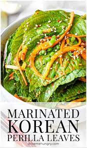 Korean Perilla Leaf Kimchi Recipe Korean Side Dishes Healthy Appetizer Recipes Delicious Veggies