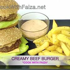 Go gourmet with this indulgent quarter pounder and french fries. Creamy Beef Burger Cook With Faiza Youtube