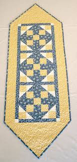 Brighten Up Your Spring Summer Table With This Cute Yellow And Blue Quilted Table Runner Darling Cute Ti Table Quilts Summer Table Runner Spring Table Decor
