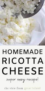 Homemade Ricotta Cheese Cheese Recipes Homemade Homemade Ricotta Recipe Italian Recipes Authentic