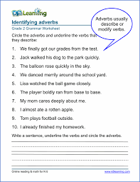 Adverb Worksheets For Elementary School Printable Free K5 Learning