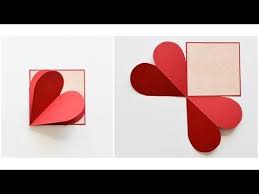 Fold your second piece of paper. How To Make Pop Up Greeting Card Heart Love Step By Step Diy Kartka Serce Youtube Valentine Greeting Cards Birthday Cards Diy Cards Handmade