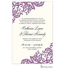 Rococo Violet Invitation Wedding Card Wordings Informal Wedding Invitations Wedding Invitation Wording Informal