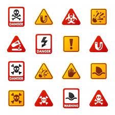 Danger Warning Attention Sign Icons Powerpoint Template Free Dangerous Icon