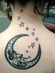 This moon tattoo is very bright and vibrant and that is probably because of the cute blue and pink color tones. 30 Groovy Moon Tattoos Slodive