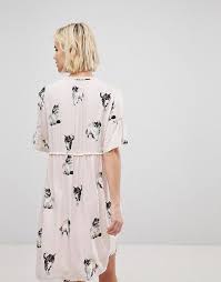 Paul Joe Sister Cat Print Smock Dress Smock Dress Dresses Trending Dresses
