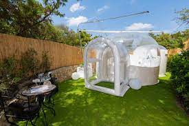 The beach of camping casa di caccia is directly accessible from the property. Bubble Room Tuscan Sea Natural Chic Holiday Privacy