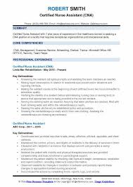 certified nurse assistant resume